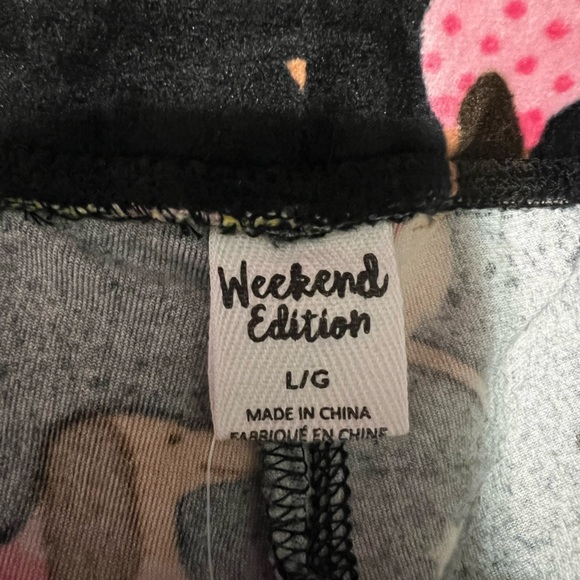 Puppy Print Velour Pajama Leggings - Picture 3 of 3